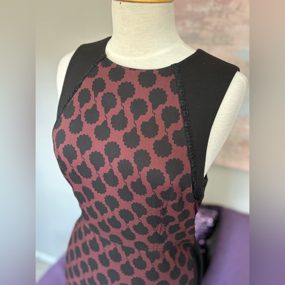 Rachel Roy Women's Dark Red and Black‎ Dress with Zipper Feature Size 8 - Picture 4 of 14